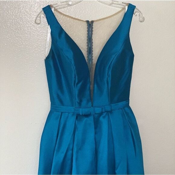 Sherri Hill Navy Blue Doll Dress - Picture 5 of 7